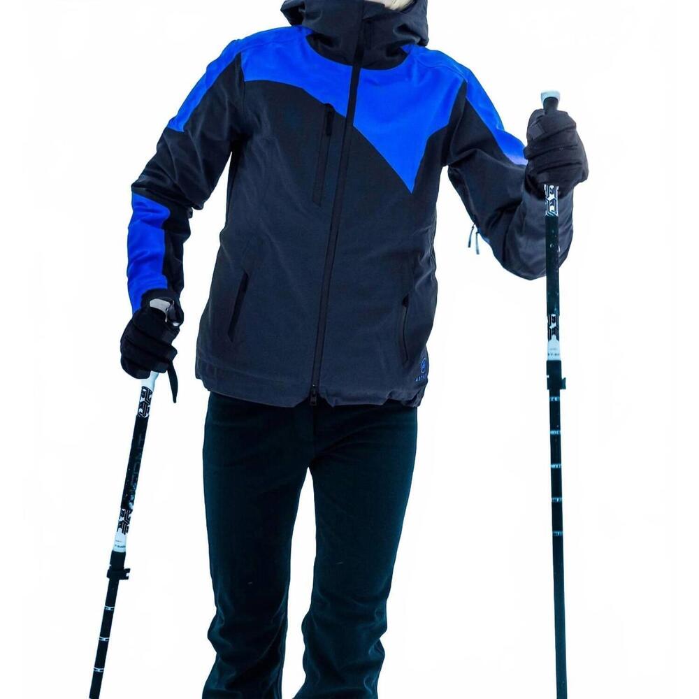 NEW AETHER APPAREL women's fusion jacket in total eclipse/distant blue